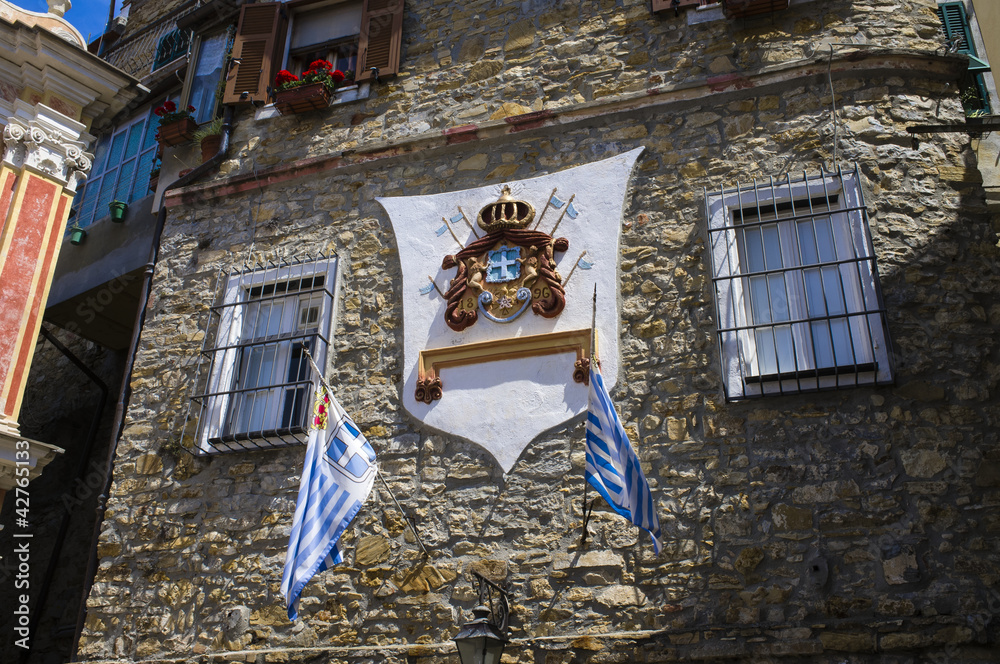 Wunschmotiv: "Seborga" government house facade color image #42765133