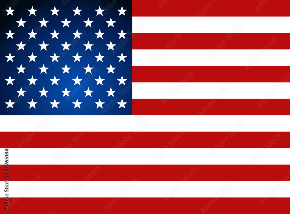 Naklejka premium American Flag for Independence Day. Vector illustration.