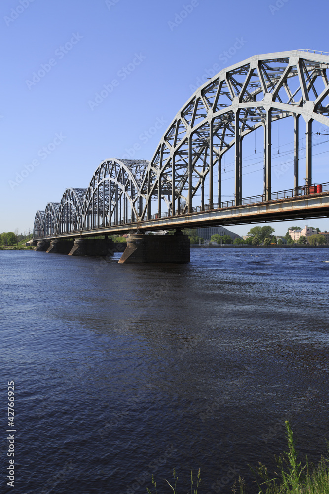 Railway Bridge - Riga - Portrait