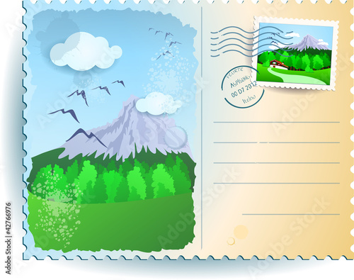 Mountain postcard