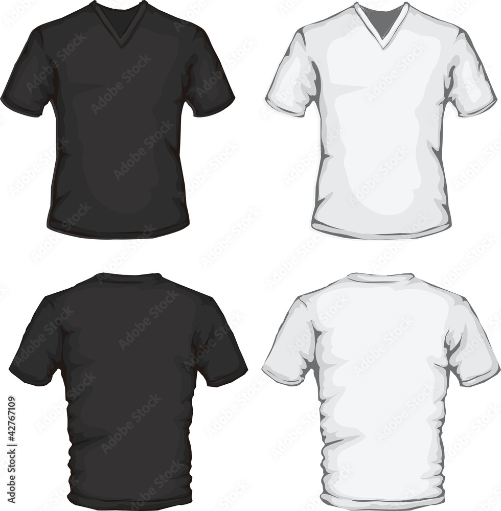Naklejka premium v-neck shirt template
