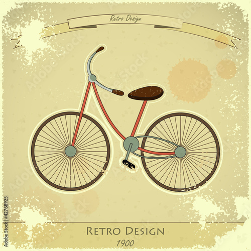 Retro bicycle card