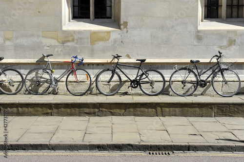 Three different types of bicycle