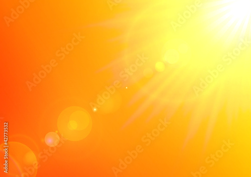 Warm sun and lens flare