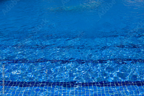 blue water surface in outdoor pool