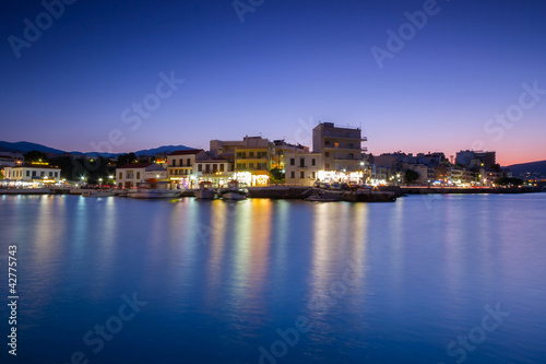 Agios Nikolaos city at night on Crete, Greece © Patryk Kosmider