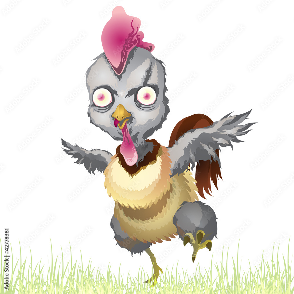 a zombie chicken Stock Vector | Adobe Stock