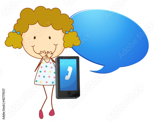 a girl with cell phone