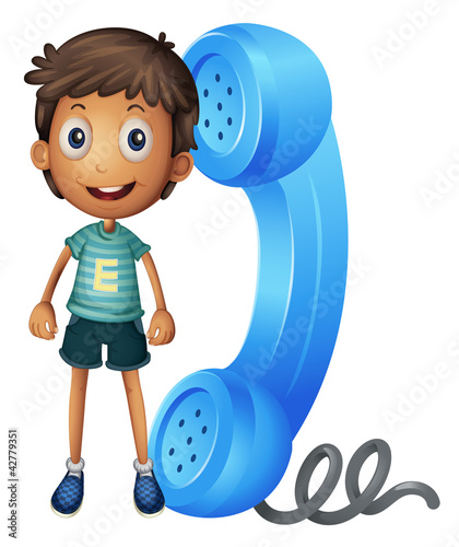 a boy with receiver