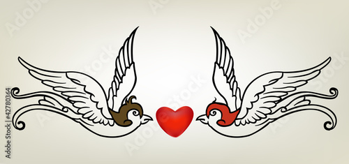 tattoo swallow heart