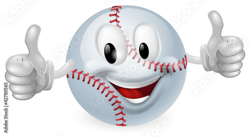 Canvas Print Baseball Ball Mascot