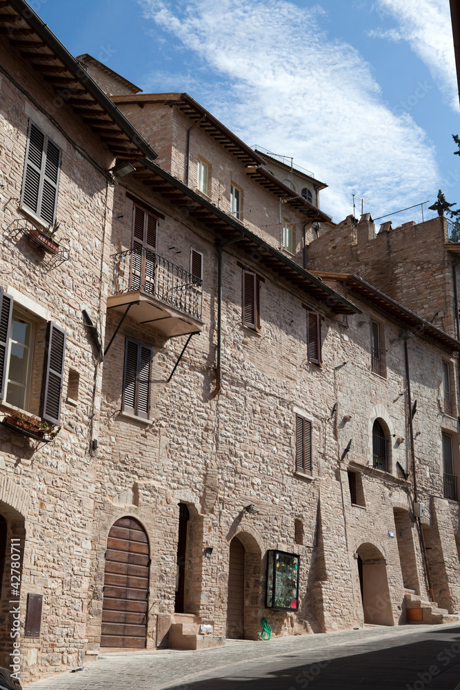 Medieval street in the Italian hill town of Assis Medieval street in the Italian hill town of Assis