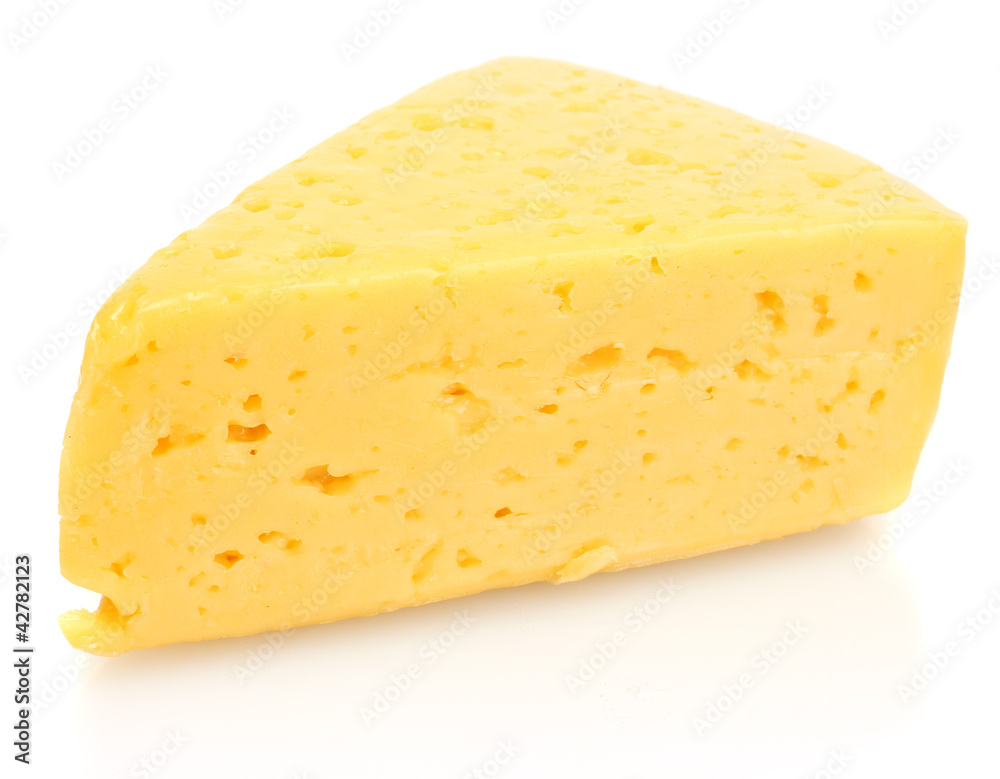 tasty cheese isolated on white