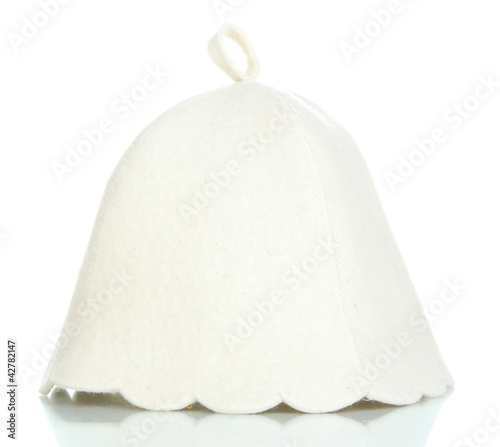 Sauna hat isolated on white