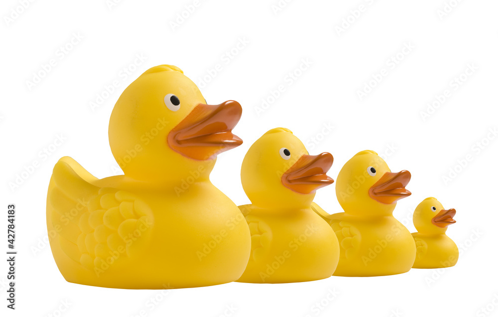 Yellow toy duckling on white Yellow toy duckling on white
