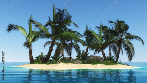 kleine Insel mit Palmen © Lucianus