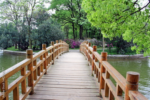 Bridge in chinese park.