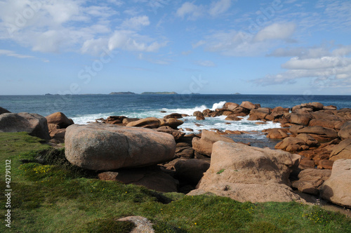 France, granite rocks in Tregastel photo