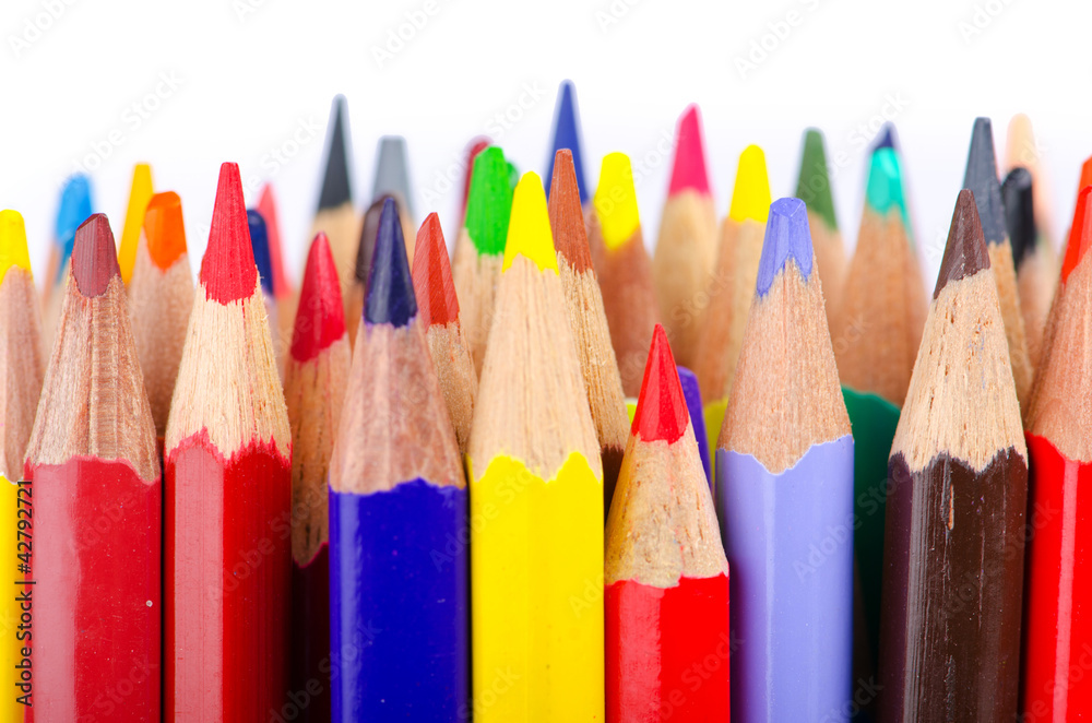 Colour pencils in creativity concept Colour pencils in creativity concept