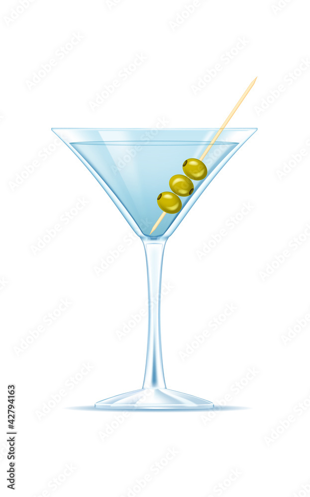 Cocktail with olives