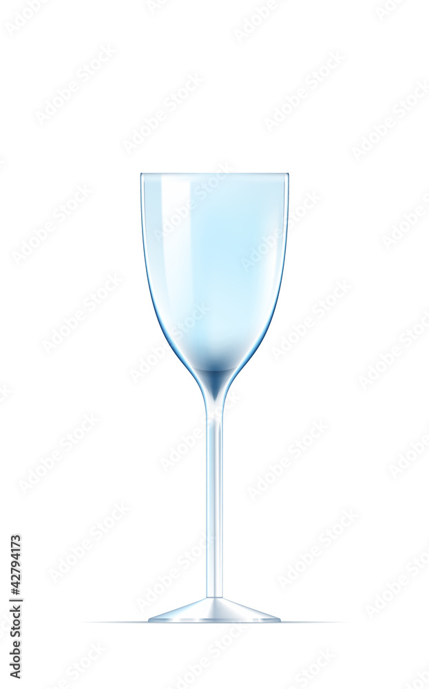 Empty glass of white wine on white background Empty glass of white wine on white background