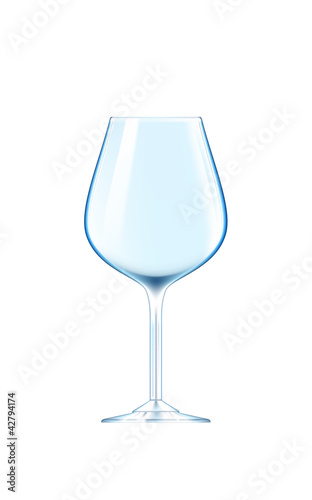 Empty glass of white wine