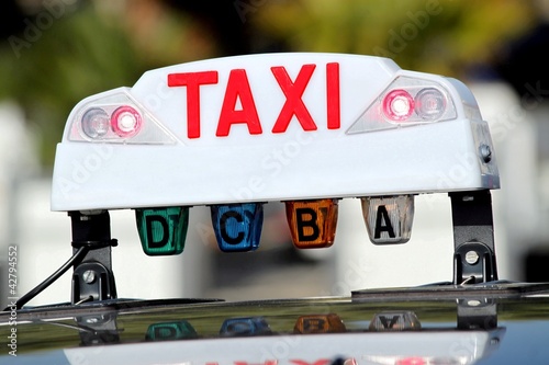 ' Lumineux ' de taxi en service ' occupé ' photo