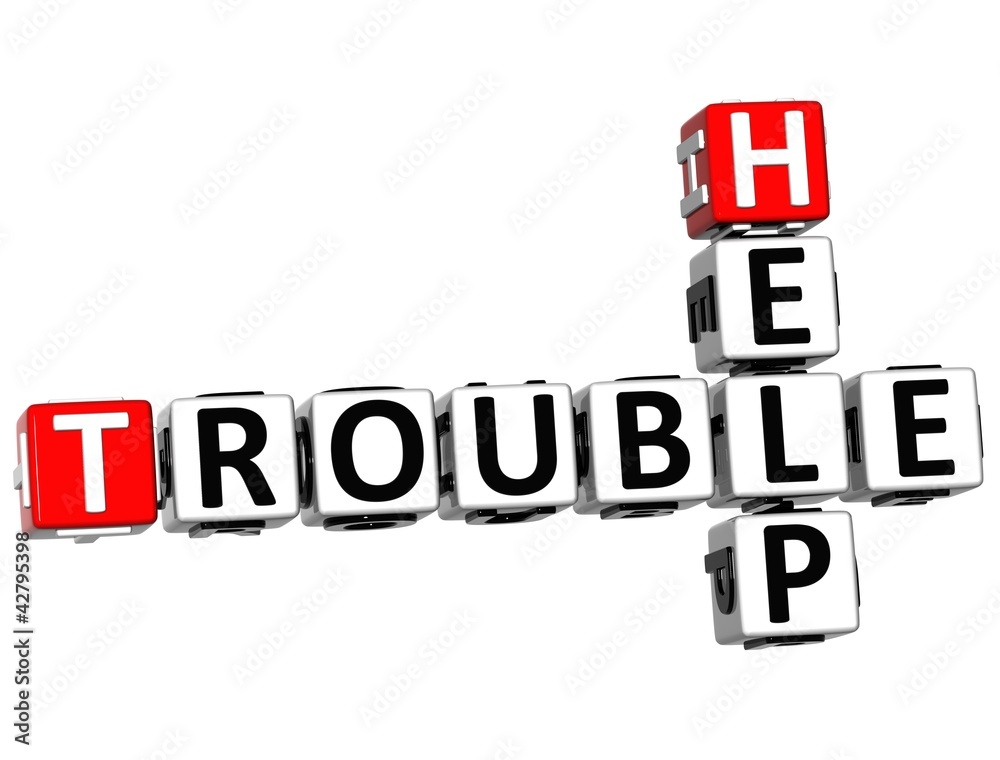 3D Help Trouble Crossword