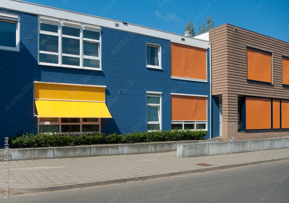 building with sunshades building with sunshades