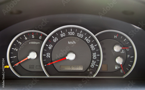 Speedometer in the car