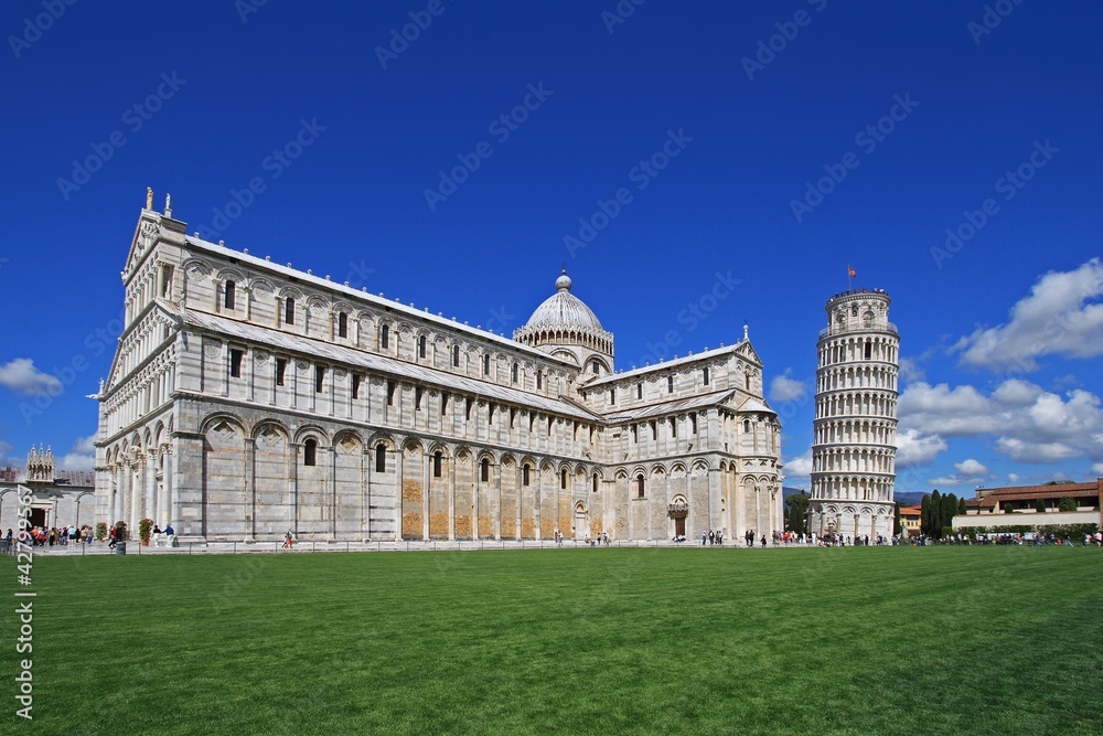 Pisa, the Basilica and the leaning tower.