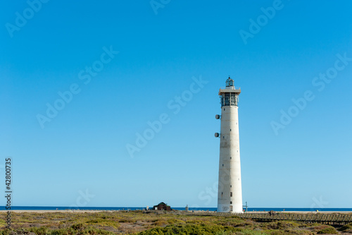lighthouse with the sea in the background on Fuerteventura