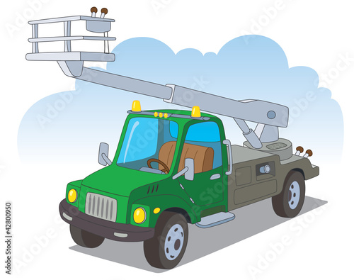 Urban truck with a hydraulic lift