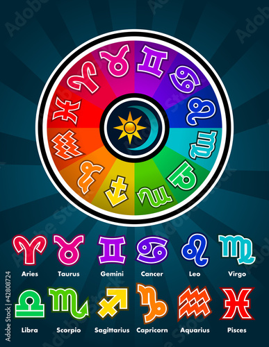 Colorful Zodiac Symbols