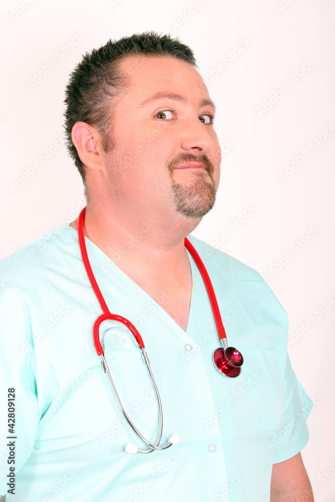 Humorous portrait of doctor Humorous portrait of doctor