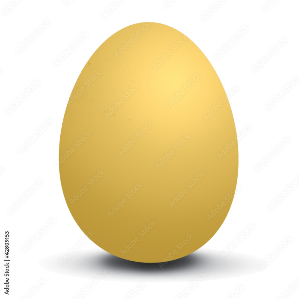 Ilustração de um ovo dourado Ilustração de um ovo dourado
