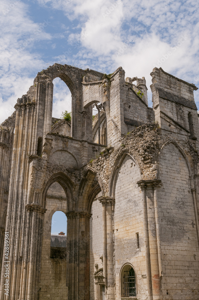 Les ruines de l'Abbaye de Fontenelle à Saint-Wandrille (76, Sei