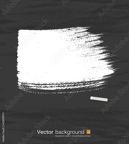 White pastel space on blackboard. vector