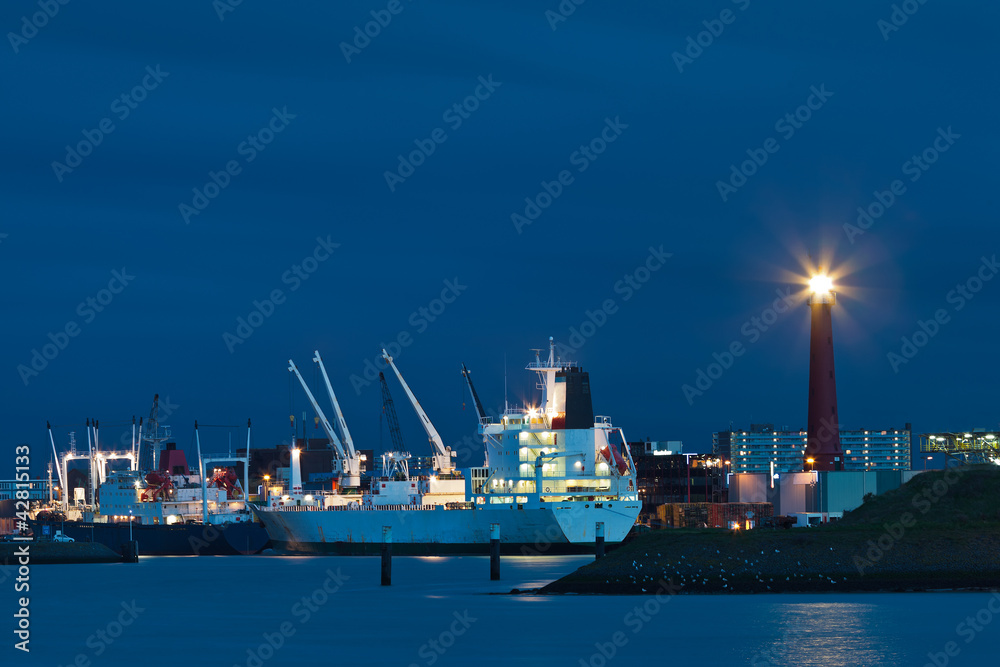 Obraz premium Harbor view in The Netherlands