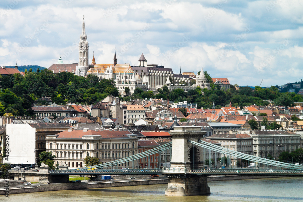 Fototapeta premium Ungarn, Budapest, Kettenbrücke
