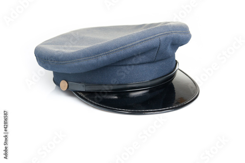 Blue uniform hat isolated