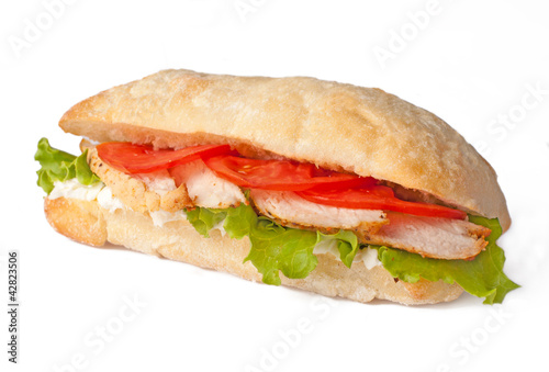 Sandwich with meat and tomato © iuraatom