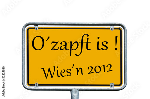 Obraz na płótnie Schild - Wiesn 2012