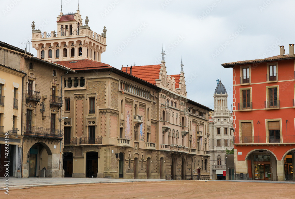 Naklejka premium Plaza Mayor in Vic, Catalonia, Spain