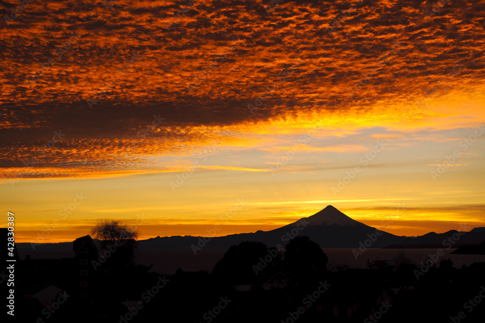 Sunrise at the volcano
