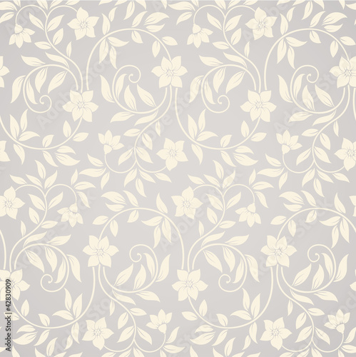 Wallpaper Mural Seamless swirl floral background Torontodigital.ca
