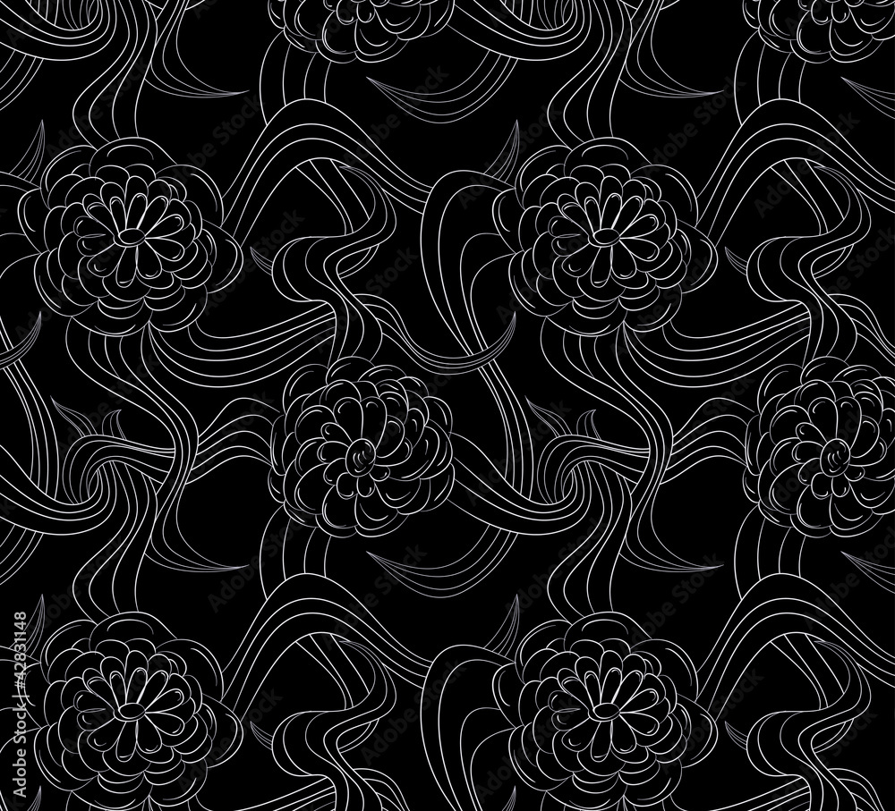 Abstract background pattern with flowers