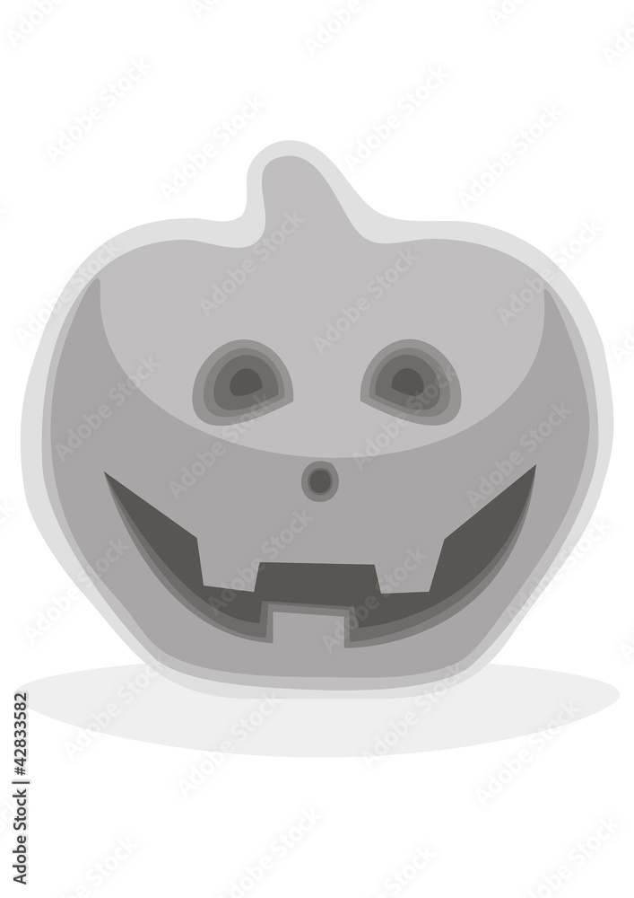 Halloween pumpkin with evil scary smile Halloween pumpkin with evil scary smile
