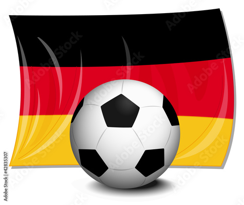 Football and germany flag