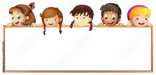 kids showing board